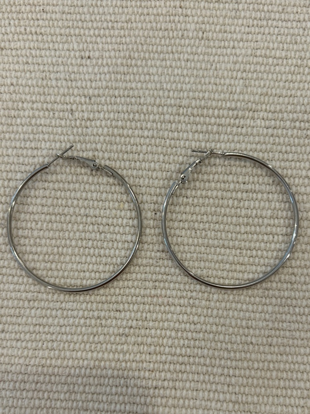 Polished Silver Hoop Earrings — Classic Everyday Hoops